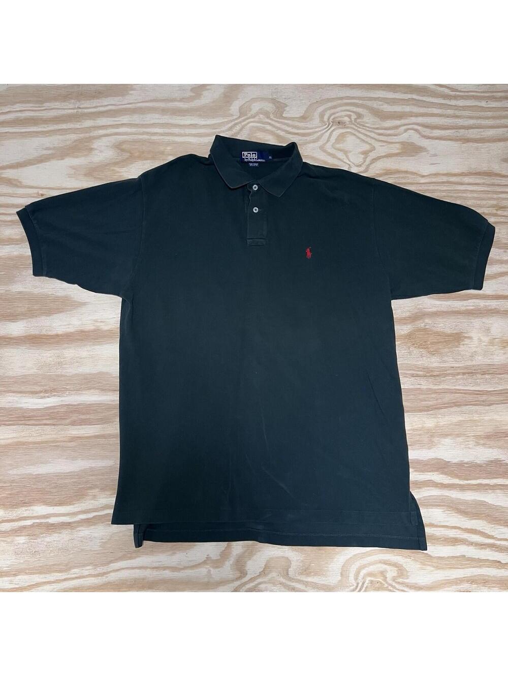 Vintage Polo By Ralph Lauren Essential Button Up Collared Dark Green Shirt Sz XL